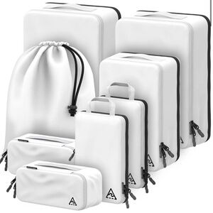 Well Traveled White Compression Packing Cubes